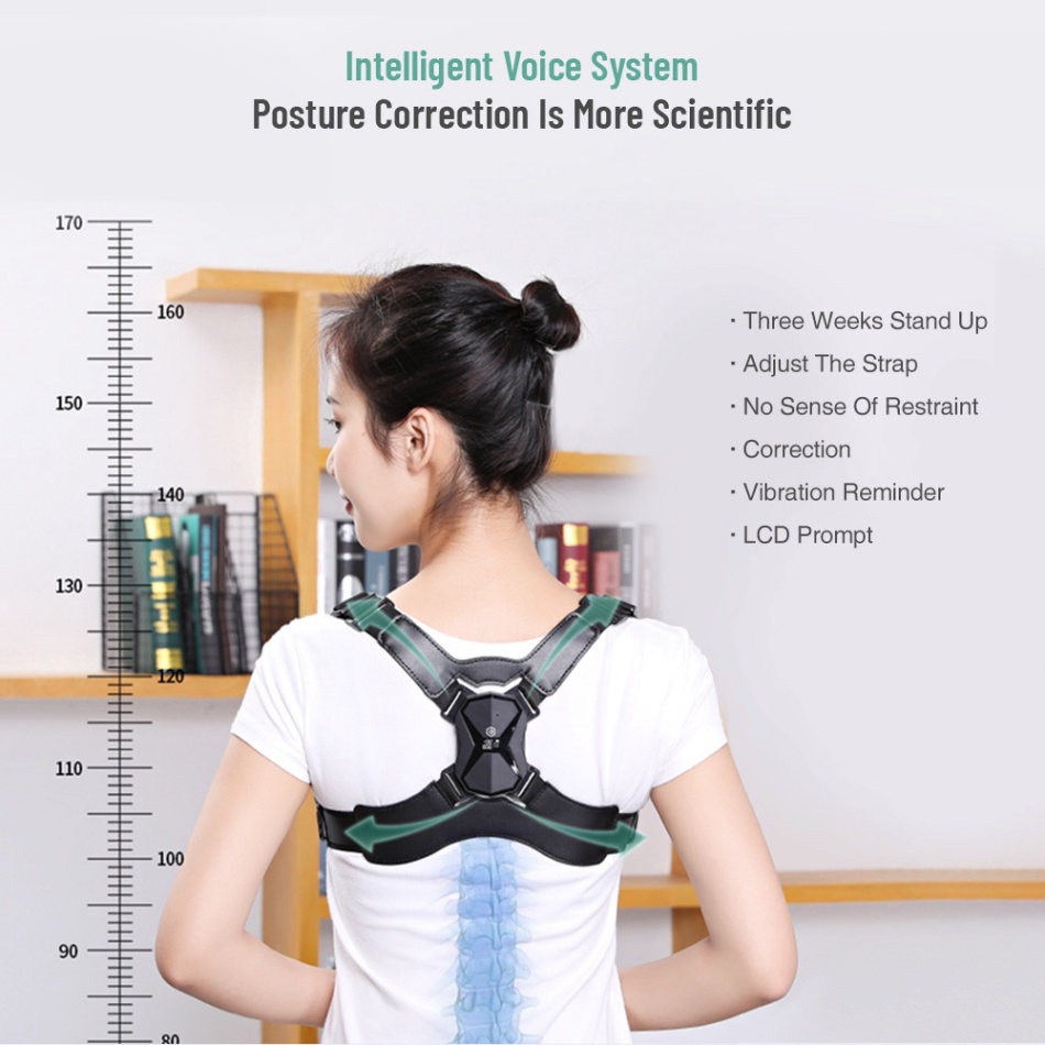 Chuẩn Form Dáng Đẹp Đai chống gù lưng trẻ em, Đai đeo lưng chống gù Nhật Bản Medicare cho nam, nữ có báo rung