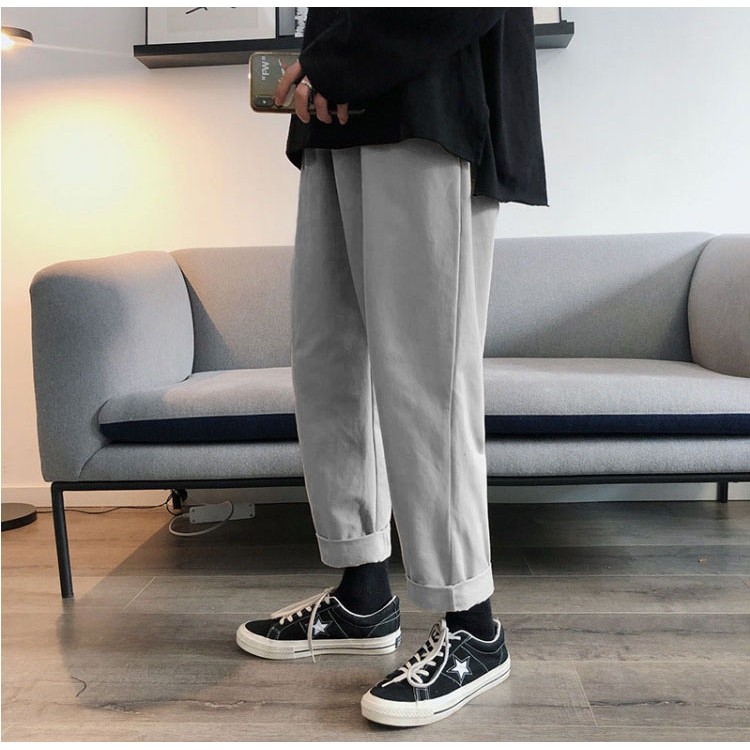 Quần Baggy Nam Basic Chất Kaki Mềm Trơn Màu Phong Cách Trẻ Trung Thời Trang MixxStore QUAN NAM 060V1