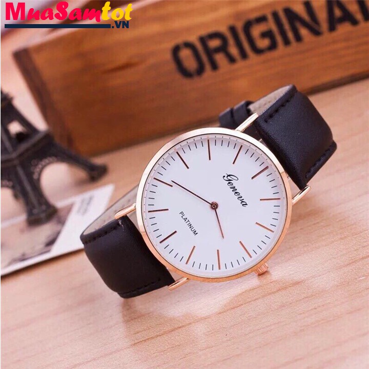 Đồng hồ nam nữ Geneva dây da cá tính TM089 | BigBuy360 - bigbuy360.vn