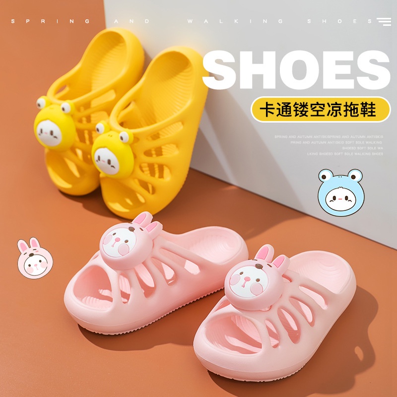 Dép rọ siêu nhẹ hình thú, dép lê đi trong nhà cho bé trai bé gái chống trơn trượt Tula Store