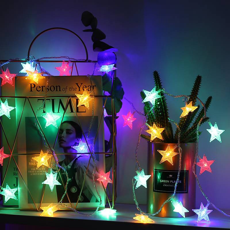 DÂY ĐÈN LED PIN USB BÓNG TRÒN CHERRY BALL SAO VÀNG NẮNG trang trí decor phòng ngủ ngoài trời 1.5M 3M