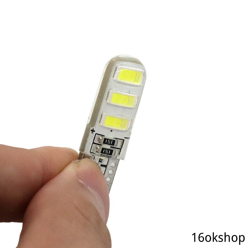 Đèn LED Chiếu Sáng Bảng Số W5W T10 5630 6SMD Cho Xe Hơi