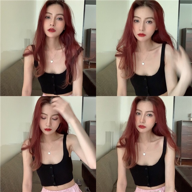 Áp croptop thun gân