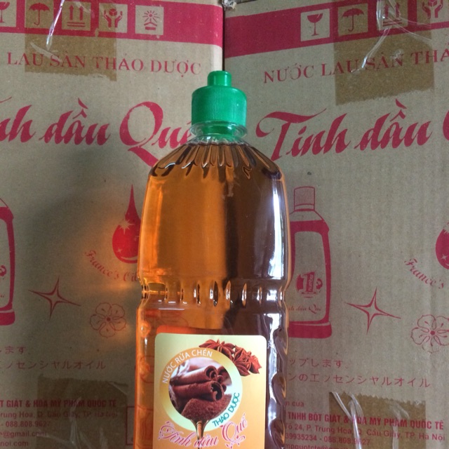 Nước rửa chén thảo dược tinh dầu quế 800ml.