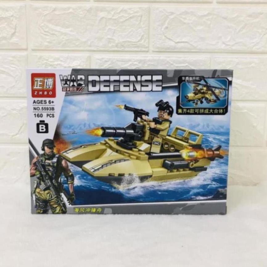 LEGO GHÉP HÌNH XE CHIẾN ĐẤU- bộ 4 xe chiến đấu từ 156 - 189 chi tiết 1/4 sản phẩm