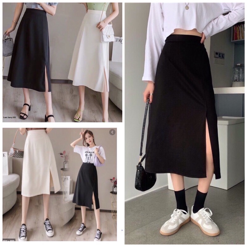 CHÂN VÁY CHỮ A DÀI QUA GỐI HÓT HÓT 2021