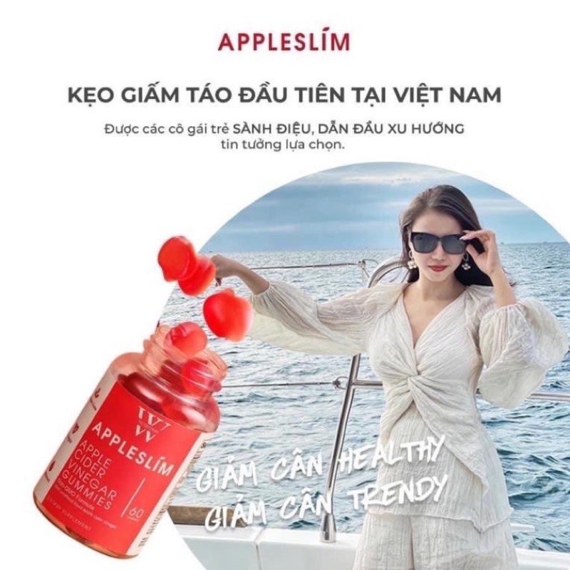 KẸO GIẤM TÁO APPLESLIM HỖ TRỢ GIẢM CÂN , ĐẸP DA (TẶNG KÈM MẶT NẠ NHAU THAI) | BigBuy360 - bigbuy360.vn