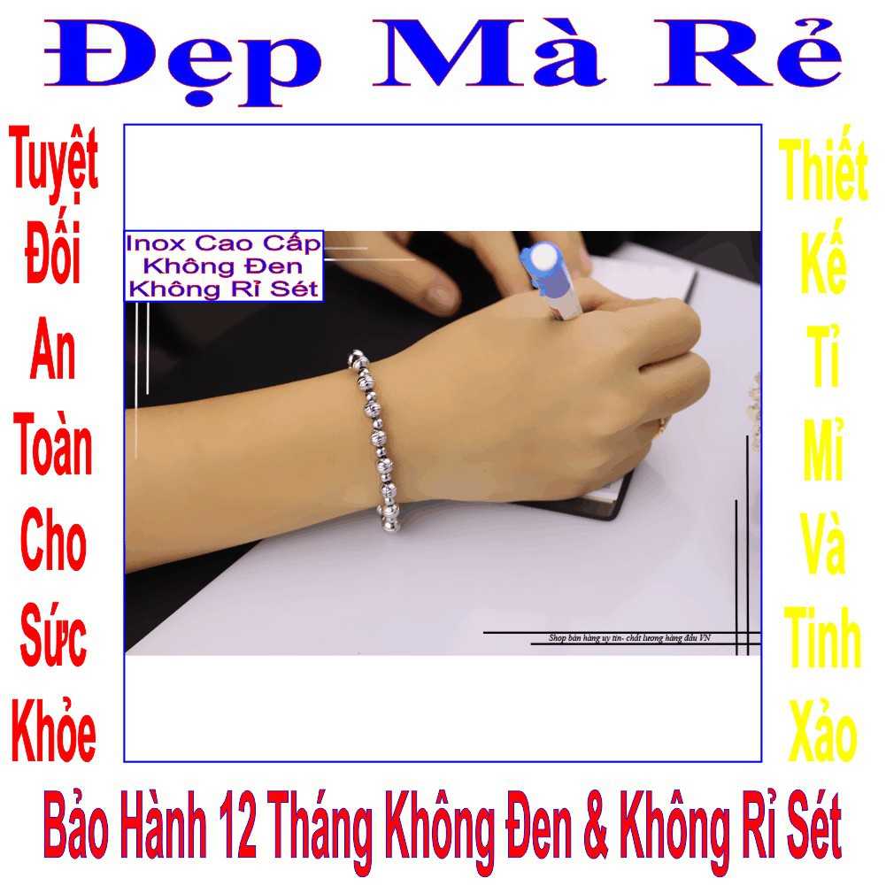 Lắc tay nữ kiểu bi và bi cách điệu màu trắng phối vàng-VTLT00061T055119-2 mau