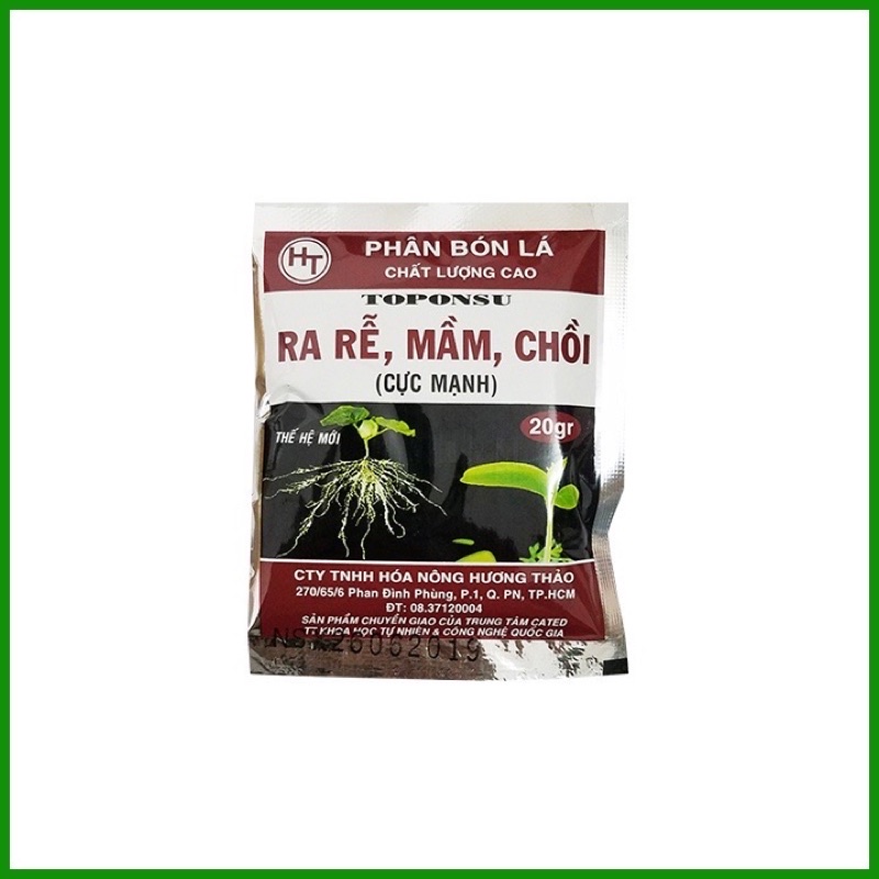 Phân bón kích ra mầm , chồi , rễ cực mạnh TOPONSU -gói 20gr- chuyên cho cây cắt cành, ghép, giâm