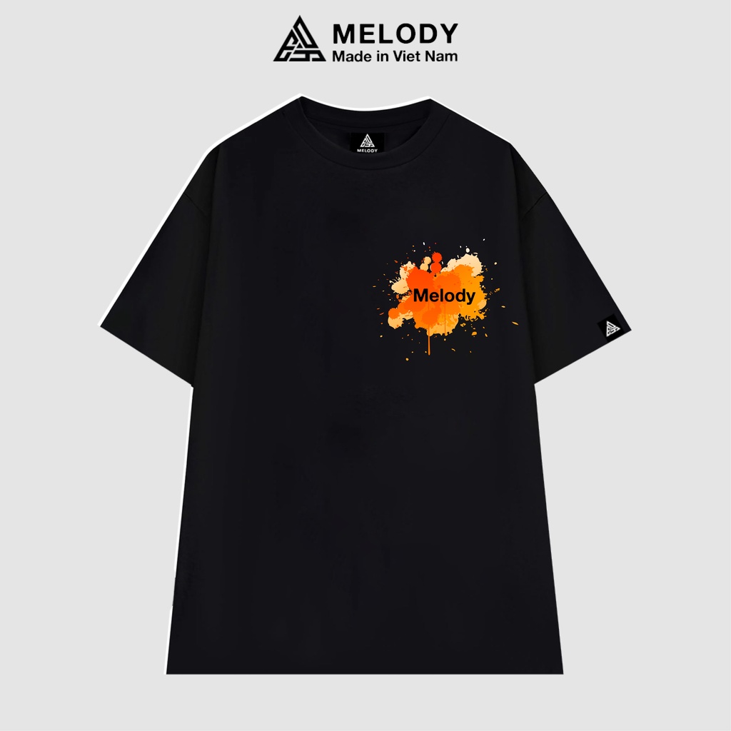 Áo Thun Unisex Nam Nữ Tay Lỡ Form Rộng Oversize Local Brand MELODY, Áo Phông Cotton 100% Paint Tee
