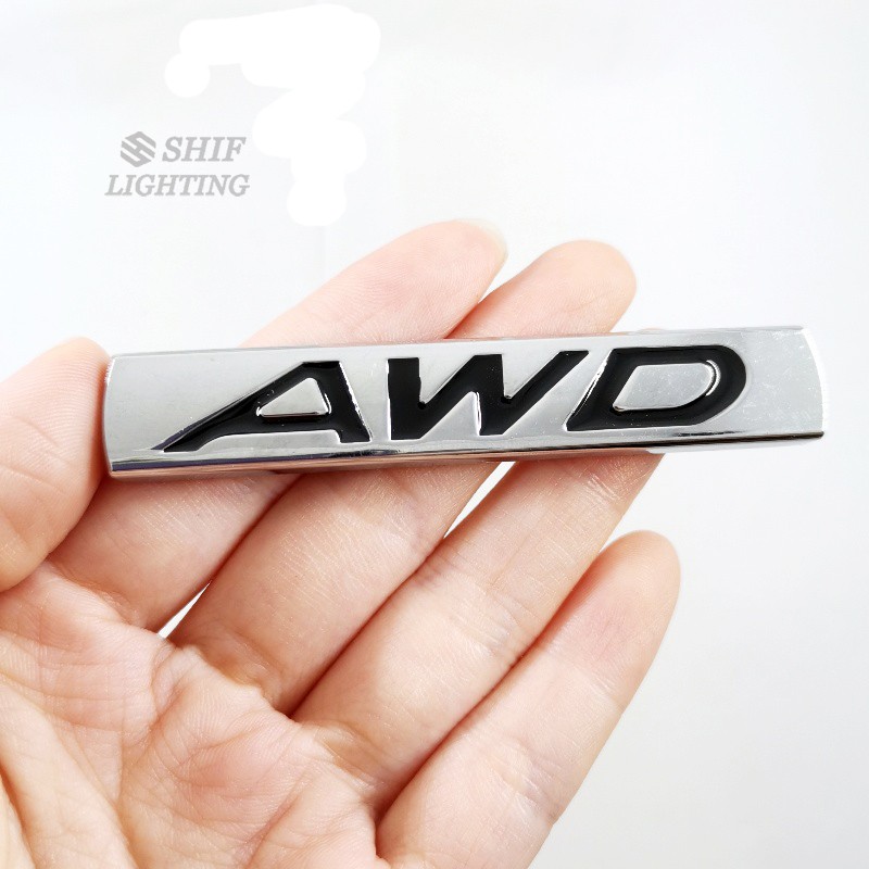 Miếng logo dán an chữ AWD bằng kim loại cá tính dành cho xe Mazda