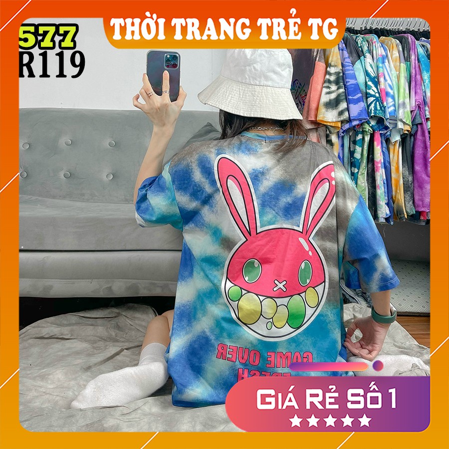 Áo thun loang màu 𝑭𝒓𝒆𝒆𝒔𝒉𝒊𝒑 Áo phông unisex LR119 vải cotton xượt poli co giãn thấm hút tốt, không xù lông