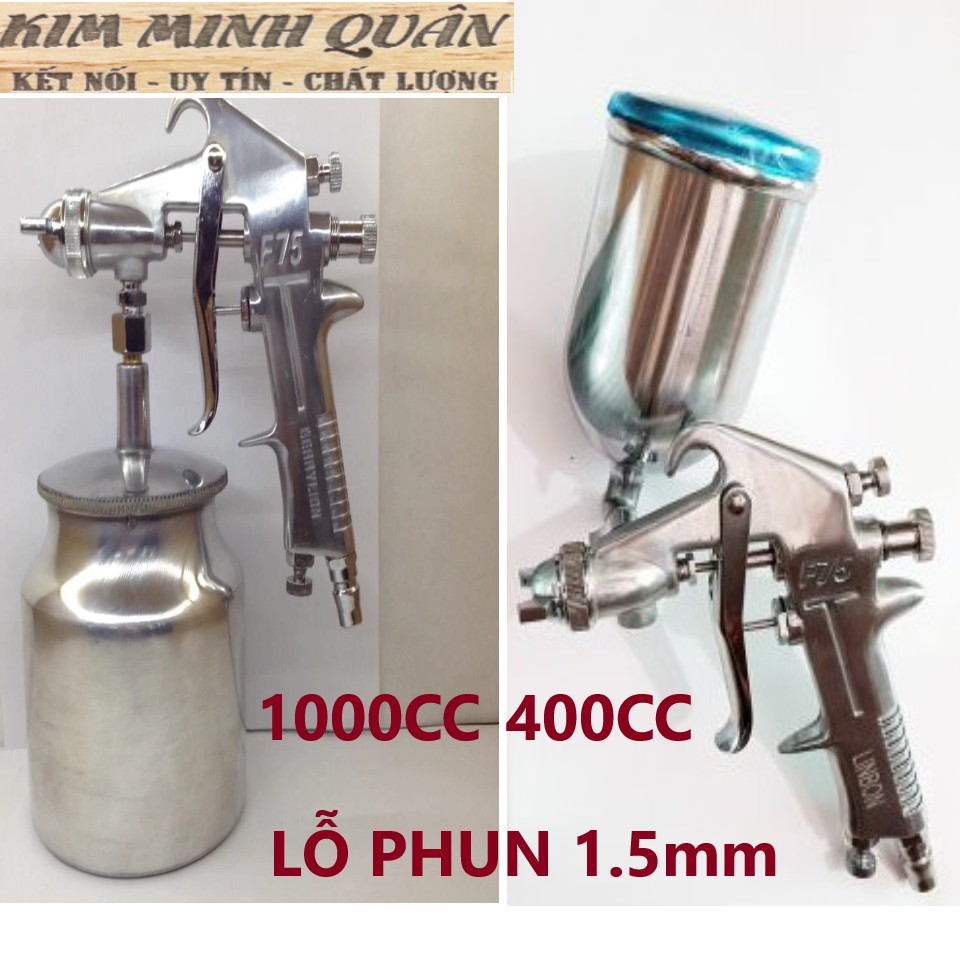 Súng Phun Sơn 400cc &amp; 1000cc F-75 Lỗ Phun 1.5mm LINBON