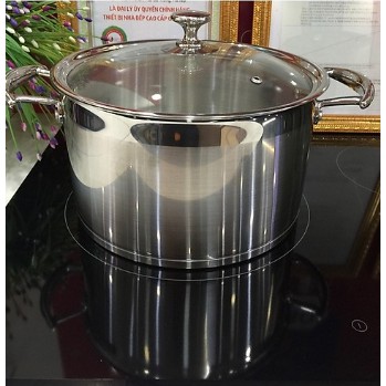 Bộ nồi Faster Luxury- Nắp kính siêu sang trọng- Inox 304 cao cấp -3 nồi (16,20,24 cm) + chảo 24cm- cam kết chính hãng