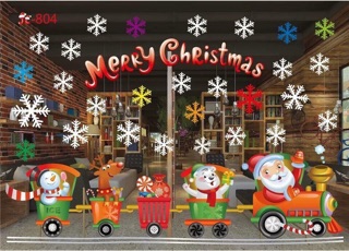 Decal dán cửa kính trang trí Noel