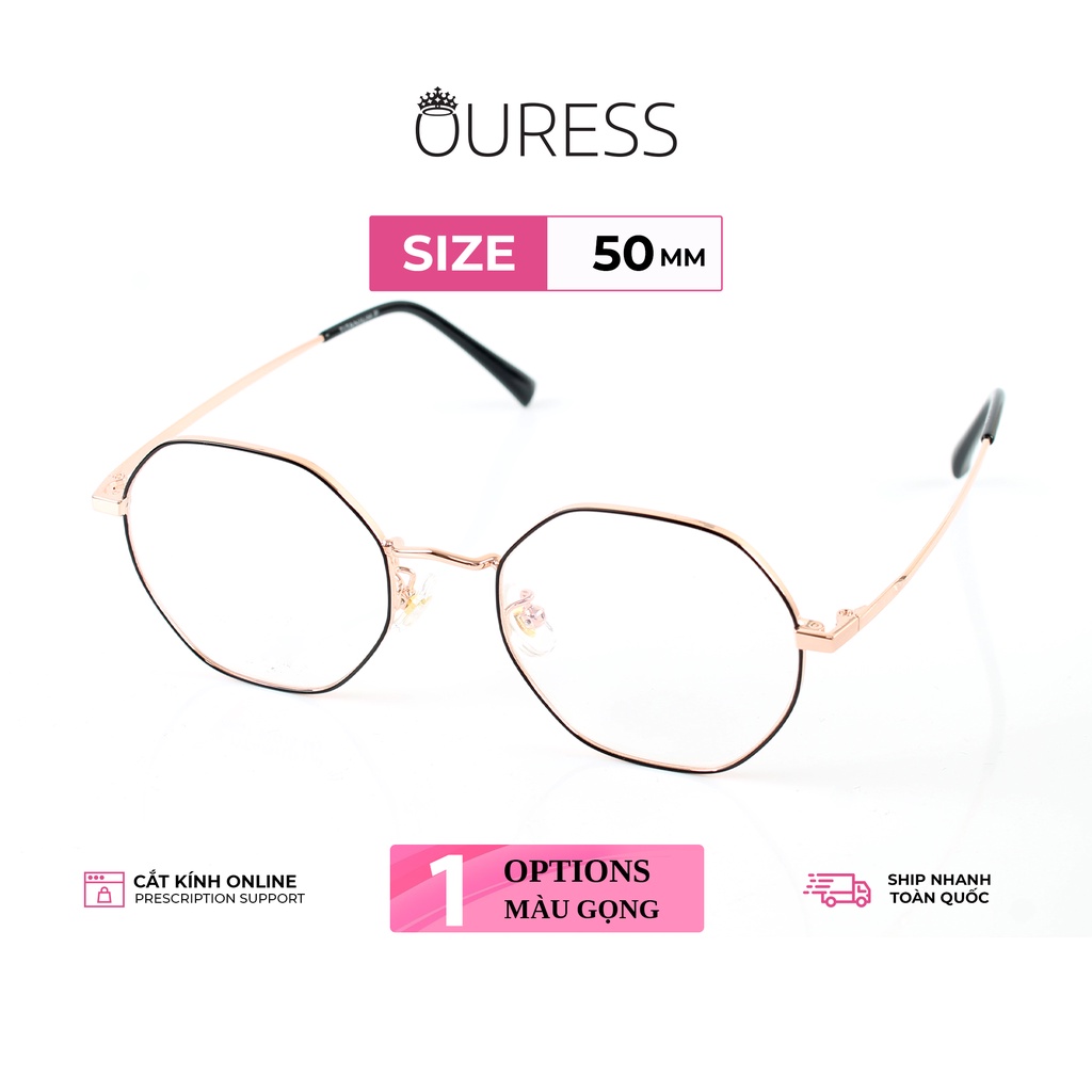Gọng kính titanium 88031DV thời trang cao cấp nam nữ siêu nhẹ siêu bền OURESS