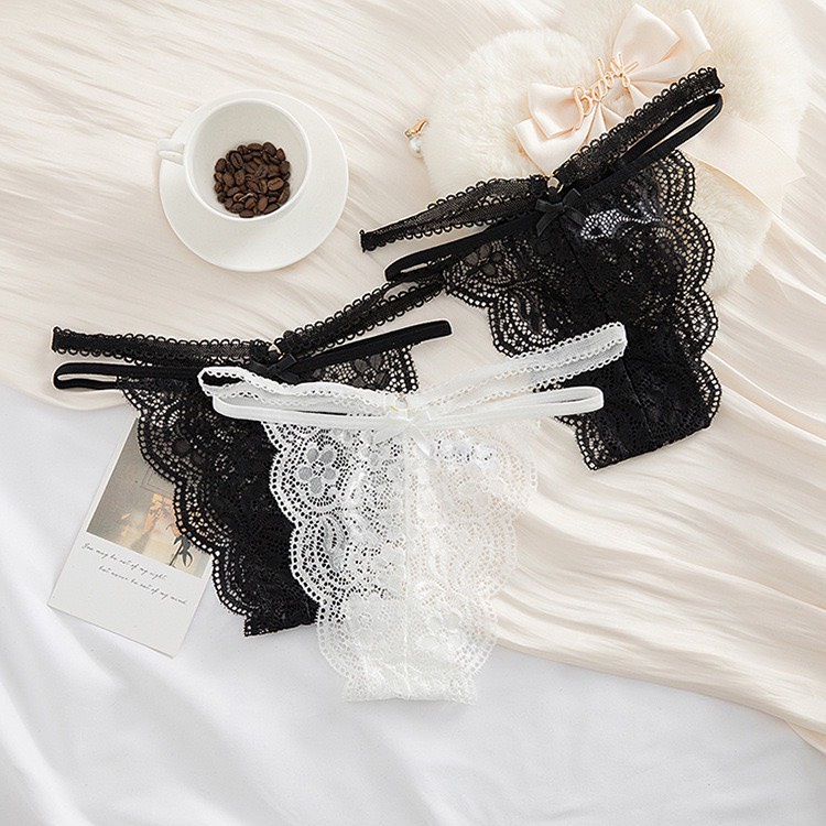 Quần Lót Nữ Ren Sexy thiết kế thoáng mát dây đan hông phối họa tiết MÃ C807