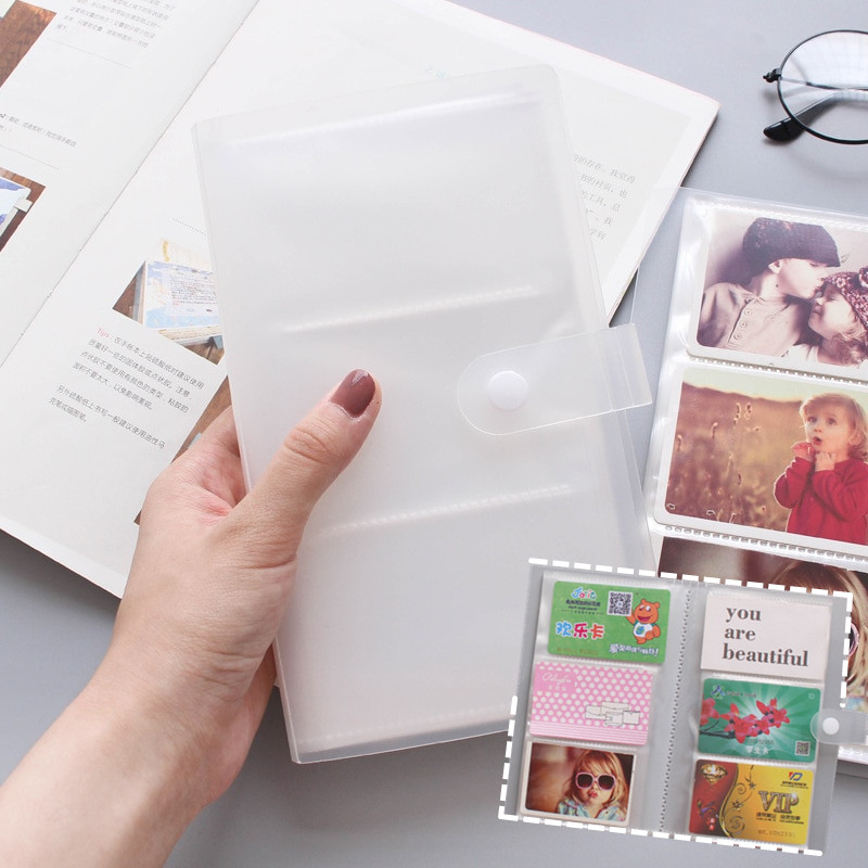 PP Matte 240 Slots ID Holders Business Card Book Large Capacity Business Card Clip Ticket Collection Book Card Stocks