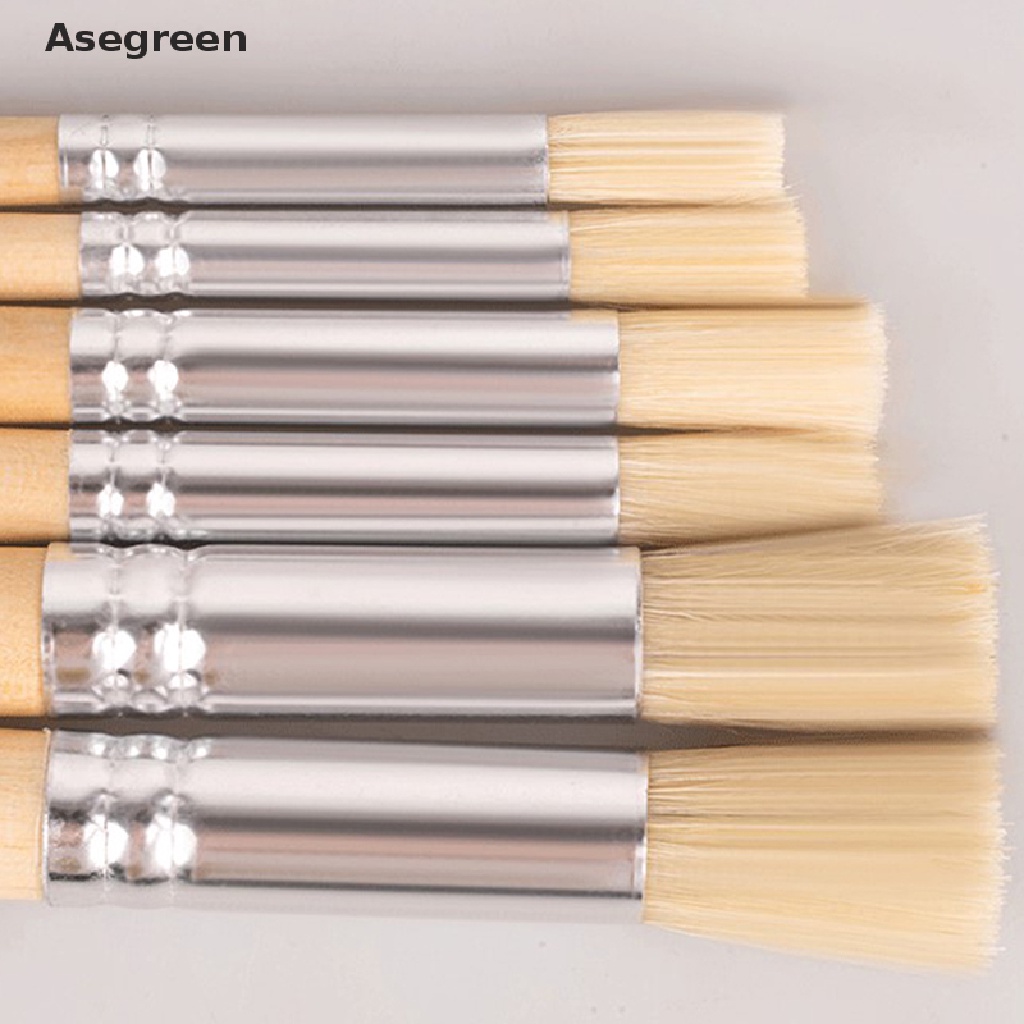 Bộ 6 Cọ Vẽ Màu Nước Cán Gỗ Chuyên Dụng