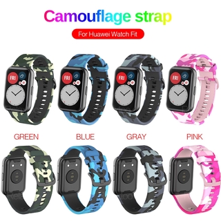 Dây Đeo Silicone Họa Tiết Rằn Ri Cho Đồng Hồ Thông Minh Huawei Watch Fit 2020