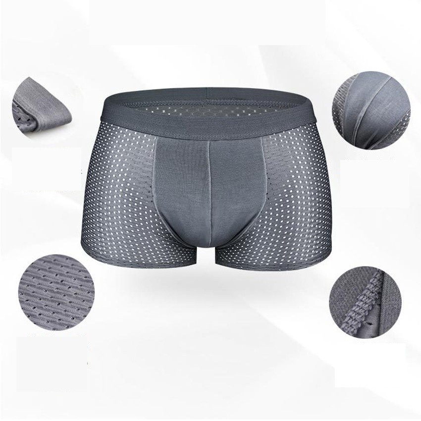 Quần sịp đùi boxer Nhật 4 chiều thông hơi cao cấp BIG SIZE SIZE LỚN  thoáng khí kháng khuẩn
