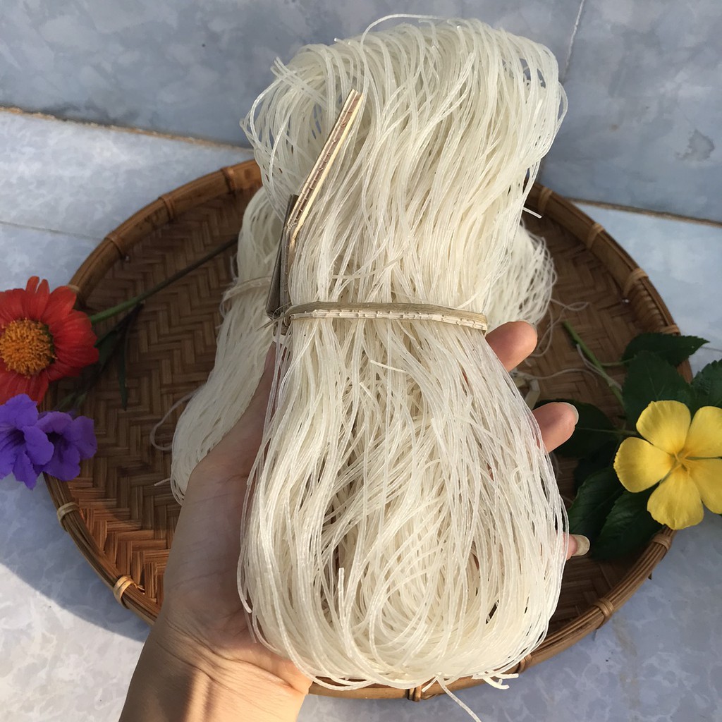 Bún gạo khô Bình Định 1kg SỢI NHỎ  -Bún khô nhà làm