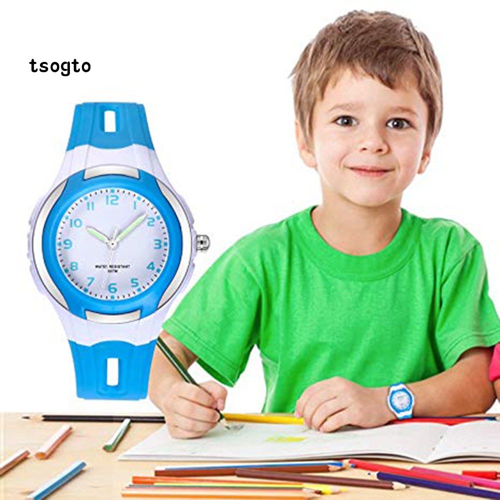 Đồng Hồ Thạch Anh Tròn Tsogto Chống Thấm Nước Thời Trang Cho Học Sinh