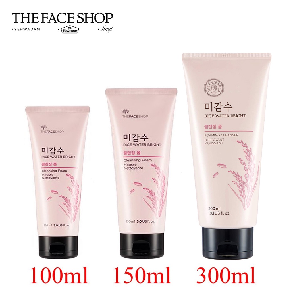 SỮA RỬA MẶT GẠO LÀM SÁNG DA RICE WATER BRIGHT CLEANSING FOAM THE FACE SHOP