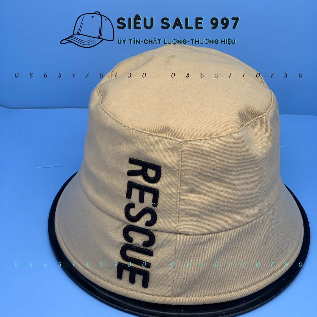 MŨ BUCKET CỤP KAKI RESCUE THỜI TRANG NAM NỮ PHONG CÁCH HÀN QUỐC