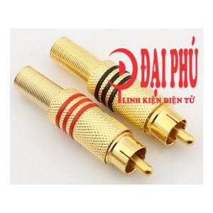 Combo 2 Jack AV RCA kim loại vàng