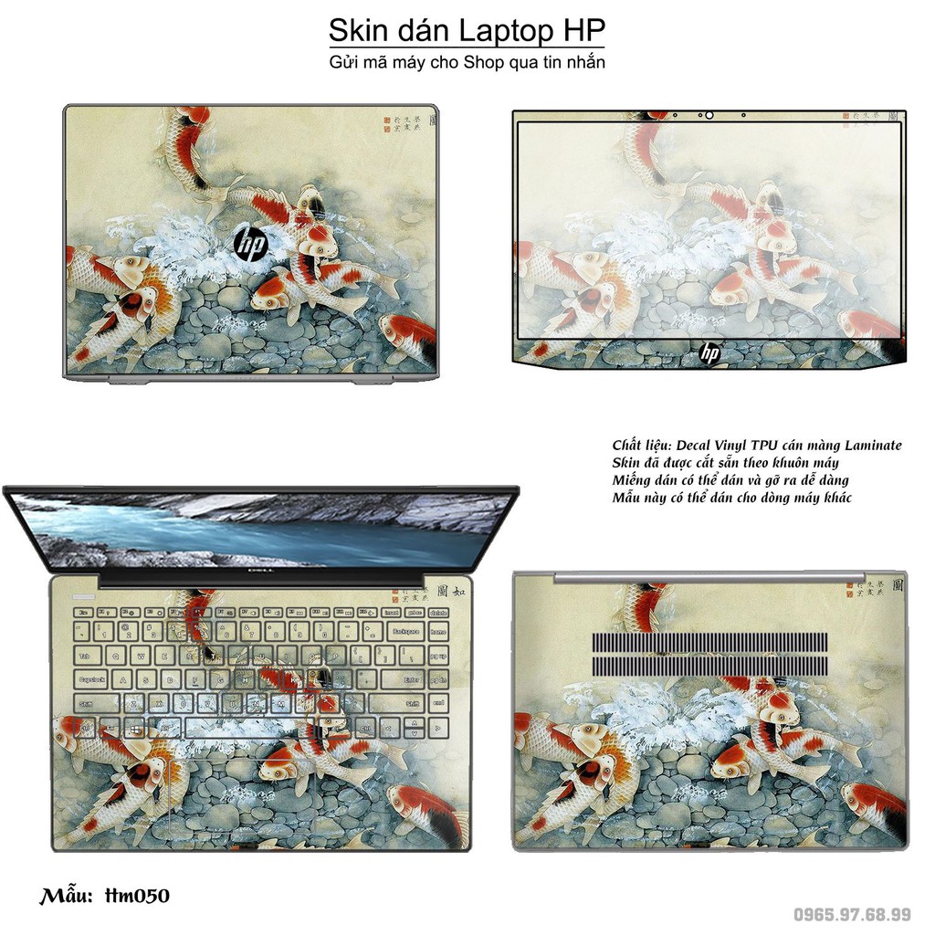 Skin dán Laptop HP in hình Tranh thủy mặc _nhiều mẫu 2 (inbox mã máy cho Shop)