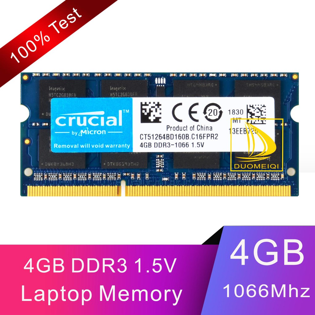 Bộ Nhớ Ram 204pin 4gb 2rx8 Pc3-8500 Ddr3 1066mhz Sod