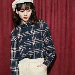 Sơ mi kẻ oversize