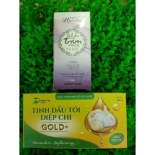 Combo tinh dầu tỏi Diệp Chi 30ml, tinh dầu tràm Hiểu Nhy 50ml
