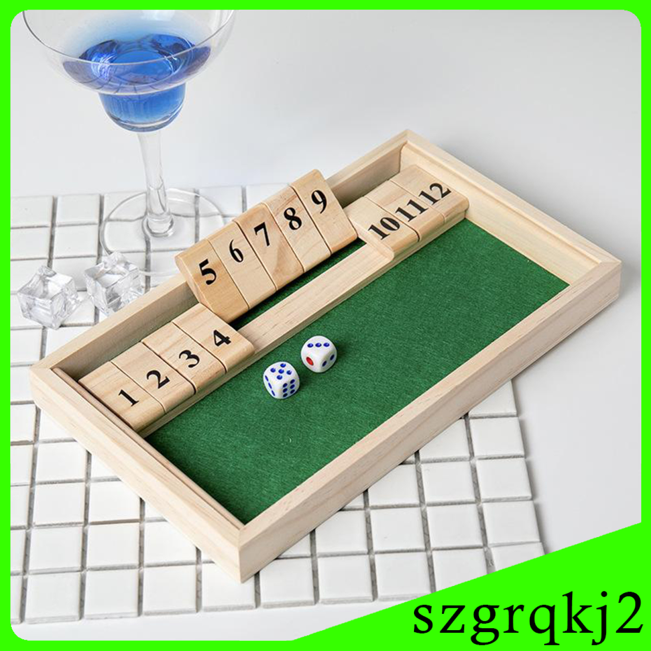 Newest Shut The Box Game - 12 Numbers Wooden Dice Game Wooden Number Board Game