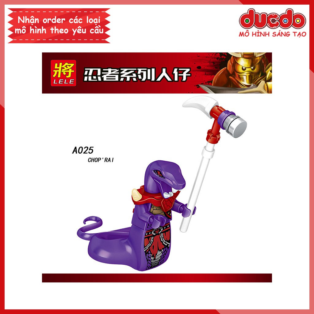 Minifigures xà tinh trong Ninjago tuyệt đẹp - Đồ chơi Lắp ghép Xếp hình Mini Ninja Mô hình LeLe A025-A032