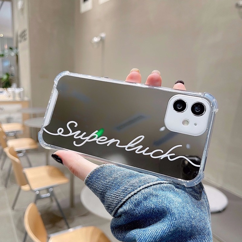 Ốp lưng iphone ốp Điện Thoại Tráng Gương In Chữ Tiếng Anh Đơn Giản Cho iPhone 14 13 12 11 PROMAX XS XR XSMAX SE2020 6