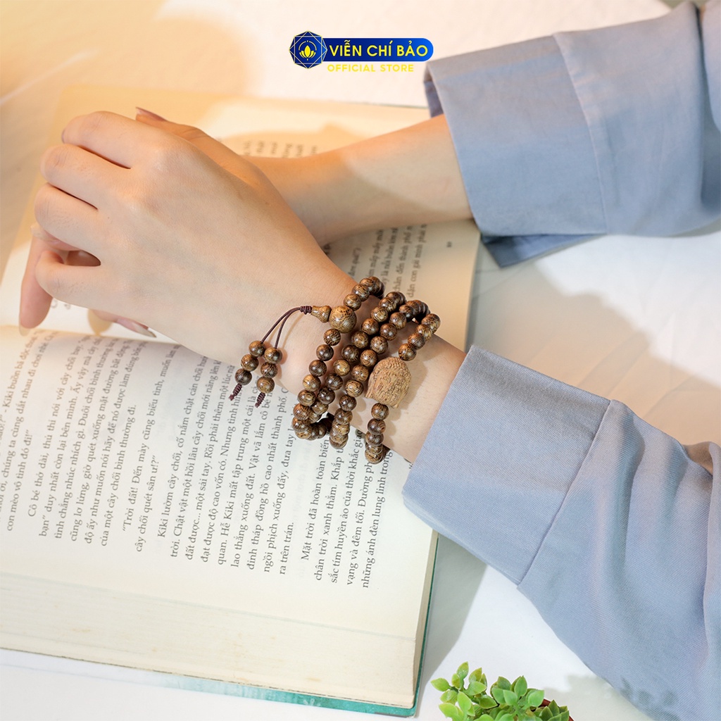 Chuỗi trầm Tốc 108 hạt mix - Phật tổ thời trang phụ kiện trang sức Viễn Chí Bảo V000814-3