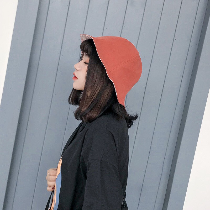 Mũ nón bucket hat mặt xinh xắn cho nữ - Mã BU005