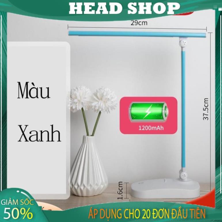 Đèn học để bàn sạc tính điện WS-2020 1200 Mah đèn bạn Đọc Sách, Làm Việc 3 chế độ sáng gập lại GEMINI SHOP