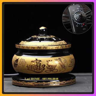 Lư xông trầm điện, trầm hương - Hàng cao cấp, sử dụng nhanh chóng, an toàn, tiện lợi .