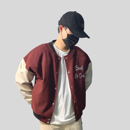 Áo khoác bomer nam nữ form rộng chất nhung lót bông 2 lớp, Varsity Jacket 23TH thêu chữ 100%. Áo bóng chày basic unisex.