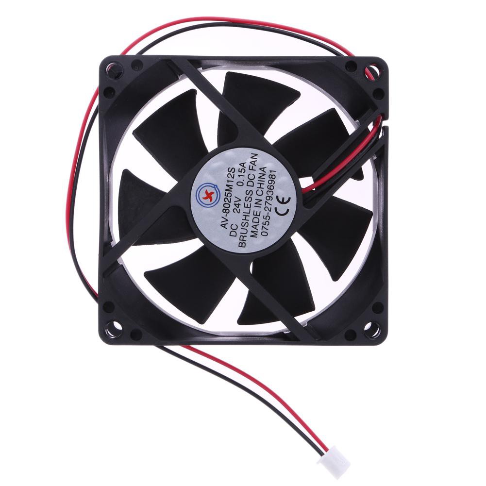 Deceble 8025S 24V Brushless DC 7 Blade 2 Wires Cooling Fan 80x80x25mm