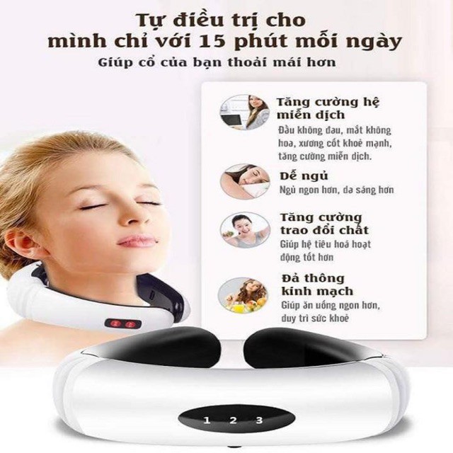 [Hàng Có Sẵn] Máy massage trị liệu ❤️Freeship❤️ Máy massage cổ vai gáy 3D trị nhức mỏi cơ thể