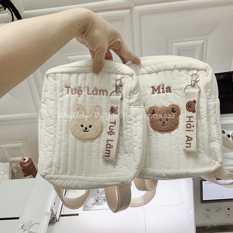 Balo đi học thêu tên chống thất lạc cho bé