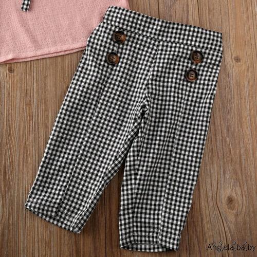 ⓗღ✯Toddler Baby Girl Ruffle T-Shirt Tops Plaid Long Pants Leggings Kids Fall Winter Outfit Clothes Sets