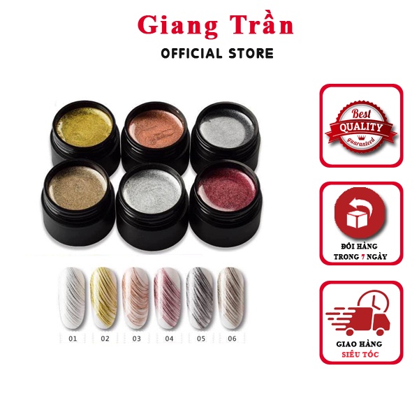 Set gel tơ nhện 6 màu vẽ móng cực chất