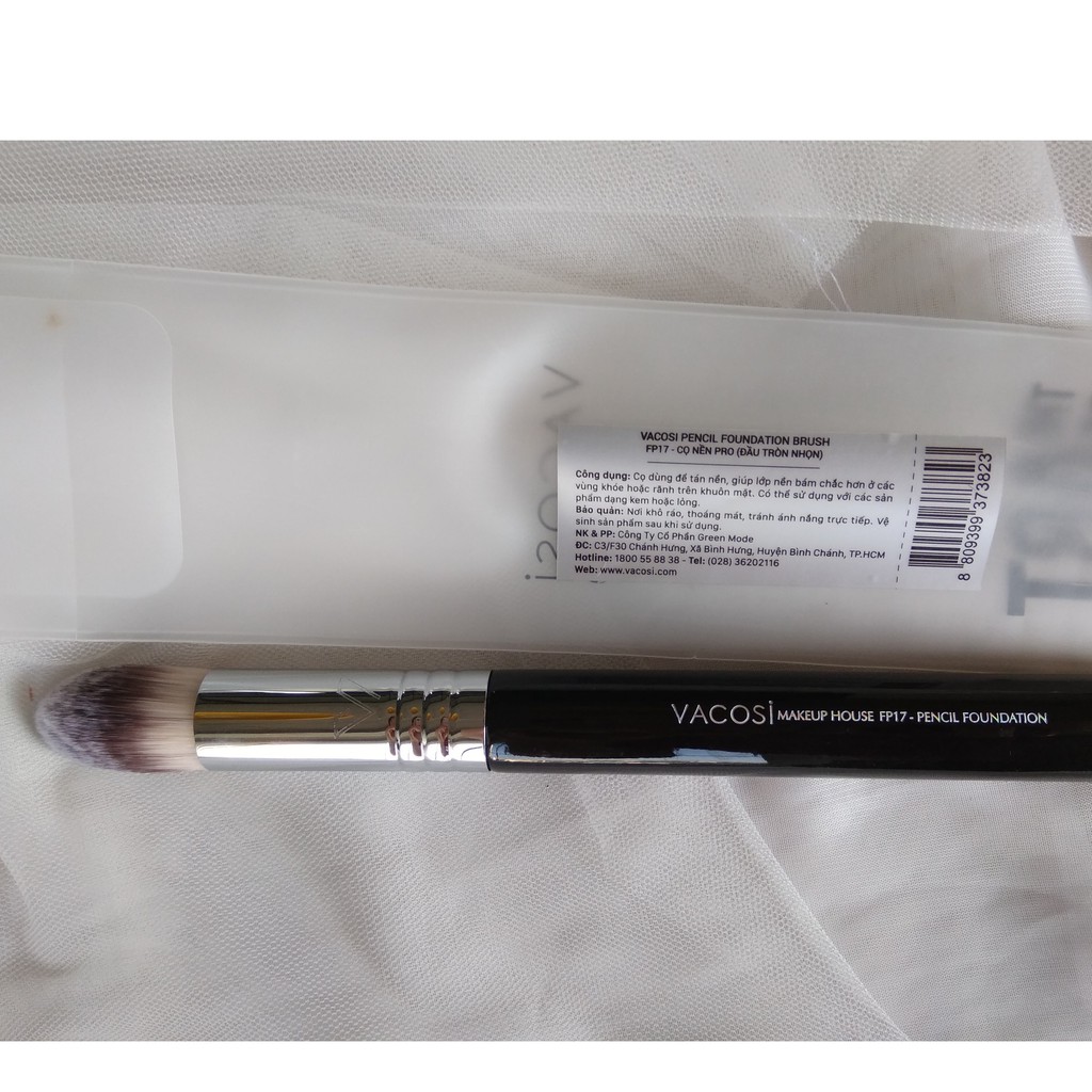 Cọ tán nền Vacosi Pro đầu dẹp nhỏ FP11 / dẹp lớn FP18 / nhọn FP17