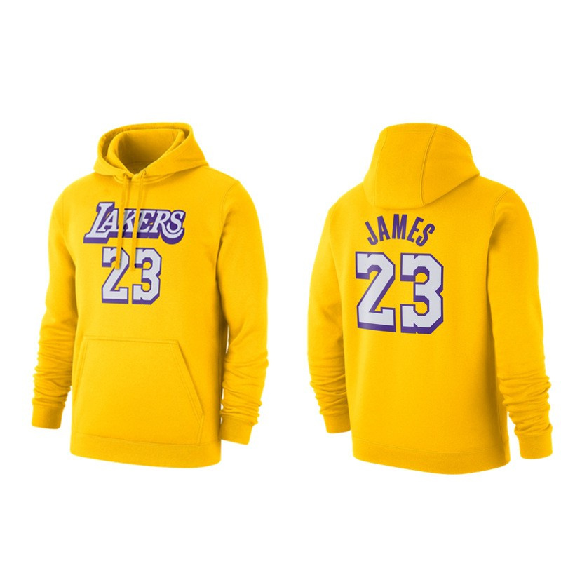 Nba Áo Hoodie Bóng Rổ Dáng Rộng In Chữ Lakers 23james James