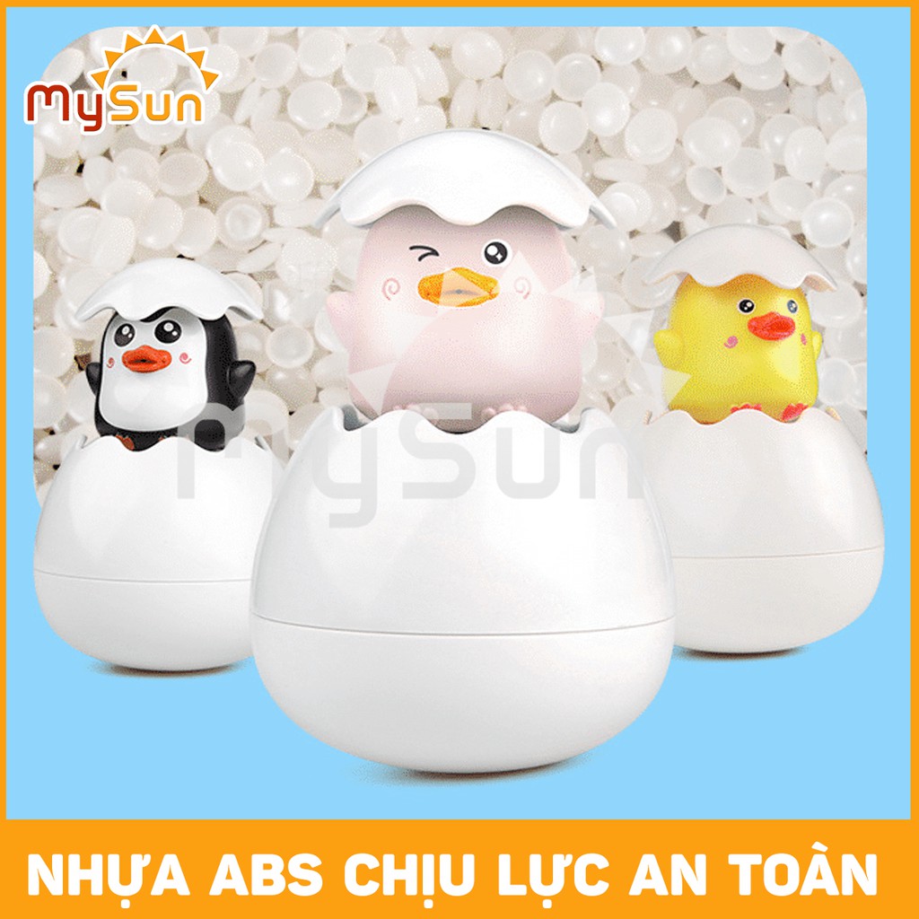 Đồ chơi phòng nhà tắm PHUN NƯỚC cho bé mẫu TRỨNG VỊT NỞ bằng nhựa ABS Cao cấp, An toàn - MySun